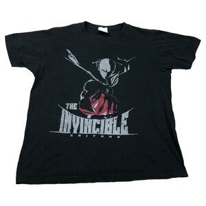 COSPA One Punch Man Saitama Anime Black Shirt Adult‎ Size Small